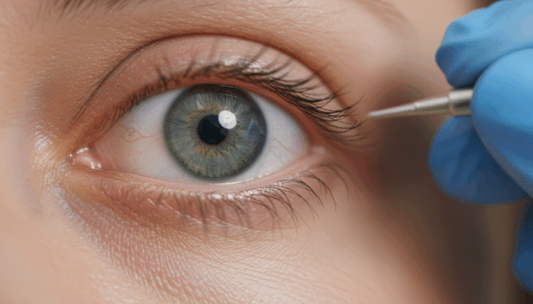 Brain injury causing reduced blinking