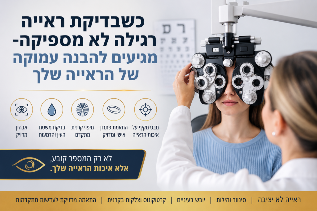 ייעוץ אופטומטרי מתקדם כאשר בדיקת ראייה רגילה לא מספיקה