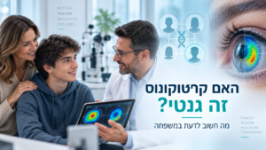 קרטוקונוס גנטי ובדיקת בני משפחה באמצעות מיפוי קרנית