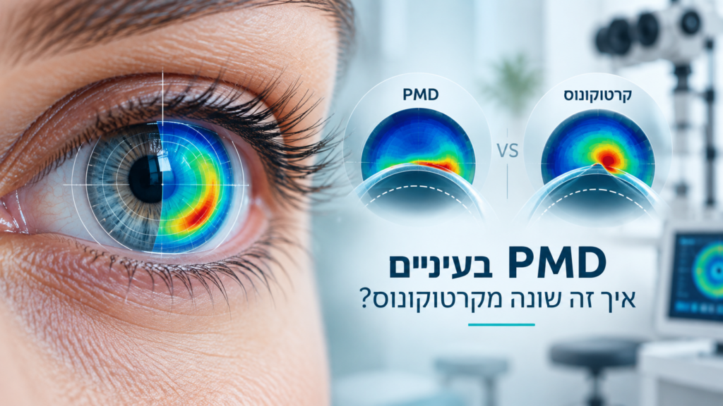 PMD בעיניים לעומת קרטוקונוס ומיפוי של קרנית לא סדירה